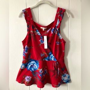 Tie-Waist Floral Blouse